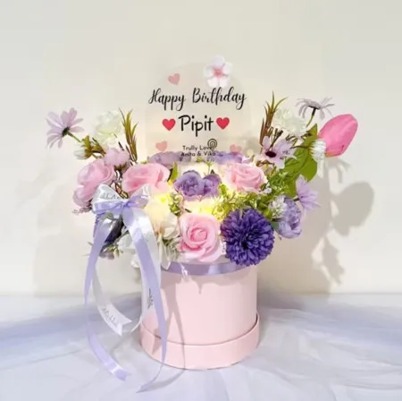 Bloom Box Akrilik Ucapan Ulang Tahun Metro